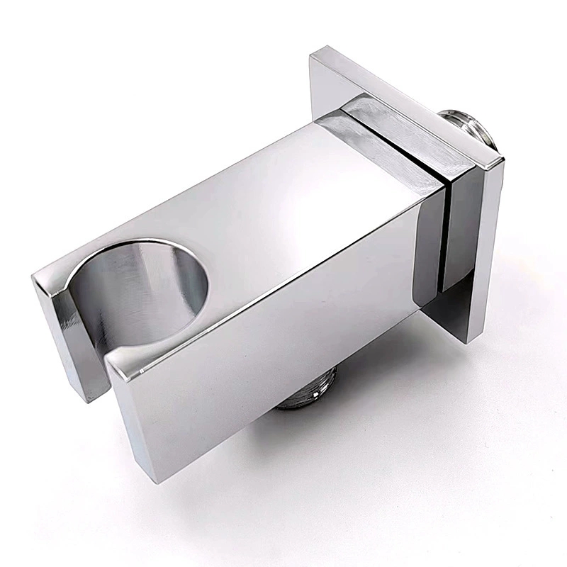 Messing douchehouder en beugel, moderne minimalistische verborgen vierkante handdouchehouder