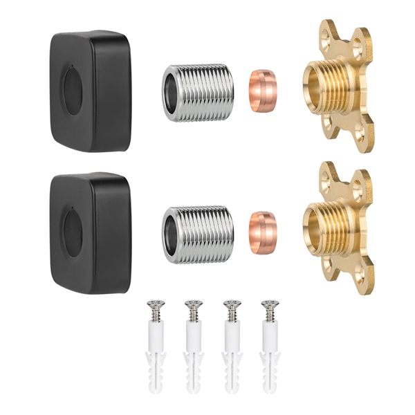 Zwarte vierkante douchekraanplaat