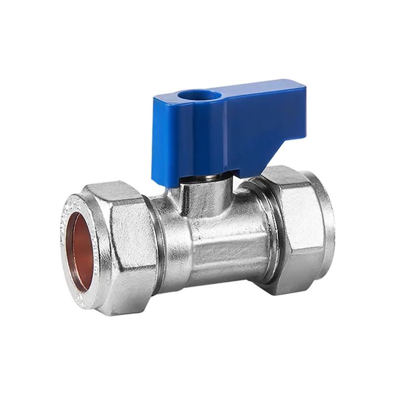 Messing dubbele ferrule rechte kogelkraan