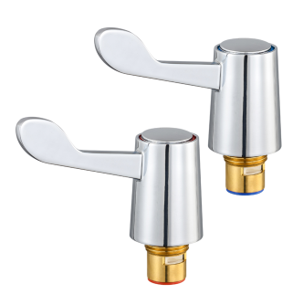 Messing kraanhandgreep met keramische cartridge, vervangingsspindel voor warm en koud water voor wastafelkranen
