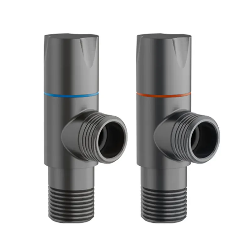 Grijs messing hoekventiel