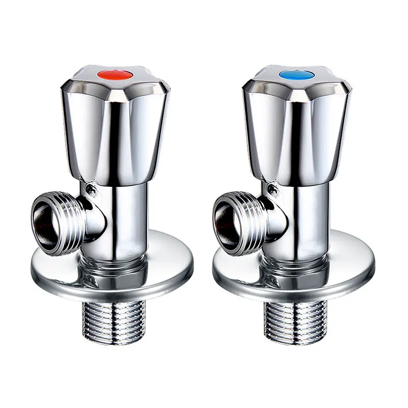 Messing hoekventiel uit één stuk