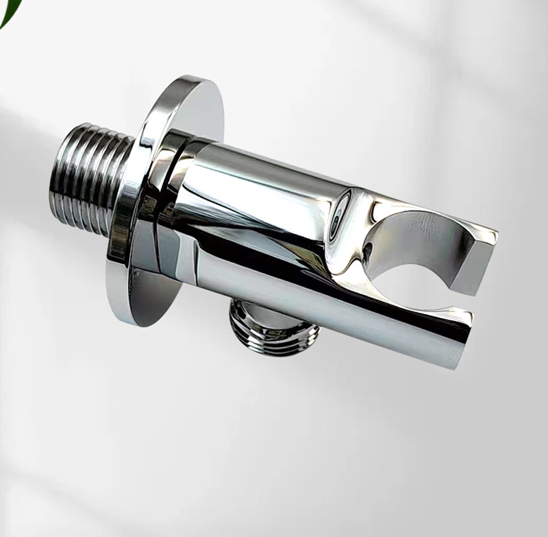 Handdouchehouder van massief messing, aan de muur gemonteerde verborgen douchebeugel, badkamerdoucheaccessoire