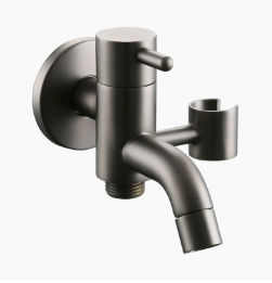 Enkele koude kraan van massief messing, multifunctionele kraan voor wasmachine en dweilgootsteen met hoekventiel voor spuitpistool