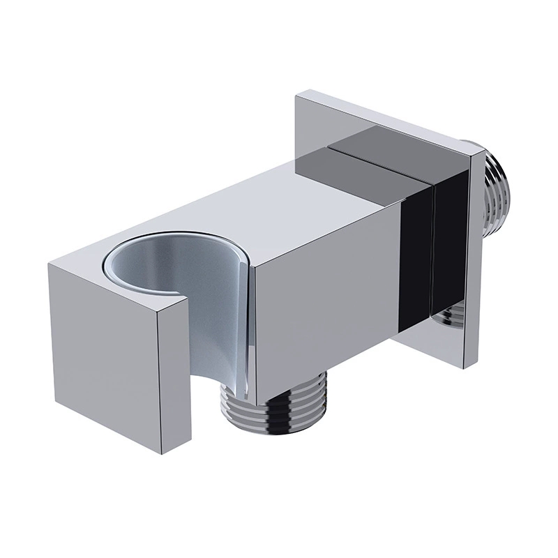 Massief messing vierkante hoekkraan met montagebeugel, warm- en koudwaterwanduitlaatafsluiter voor kraan