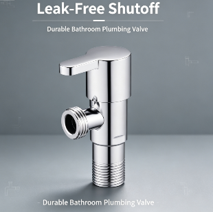 Stevige roestvrijstalen hoekafsluiter, 1/2 inch standaard schroefdraad eengreepswaterafsluitklep voor toilet, wastafel in de badkamer en waterverwarmer sanitair